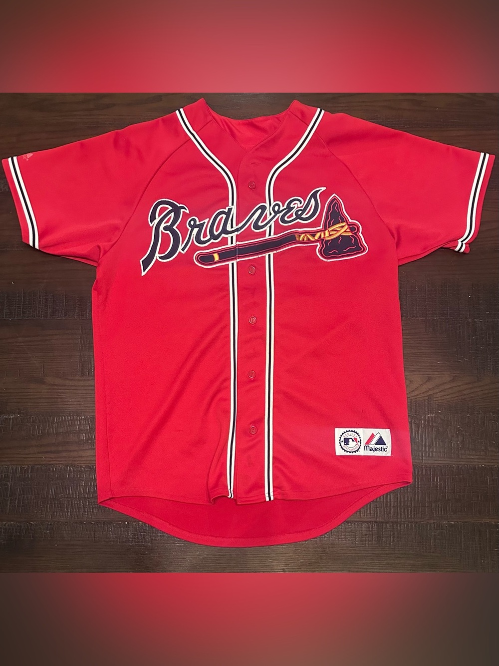 Majestic MLB Vintage Atlanta Braves Jersey Andruw Jones 90s Men’s Size Large